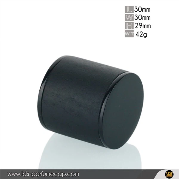 Parfümkappe aus schwarzem Metall mit Holz